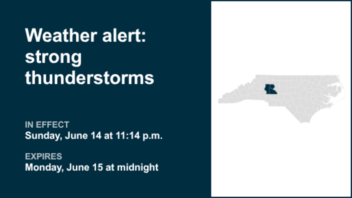 UPDATE: Expect pea-sized hail with thunderstorms in the Piedmont region Sunday 
