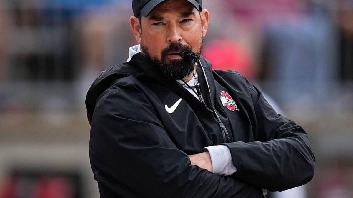  Ohio State Buckeyes head coach Ryan Day watches his players in the first half of the Ohio State football spring game at Ohio Stadium on Saturday, April 18, 2026 in Columbus, Ohio. | Samantha Madar/Columbus Dispatch / USA TODAY NETWORK via Imagn Images 