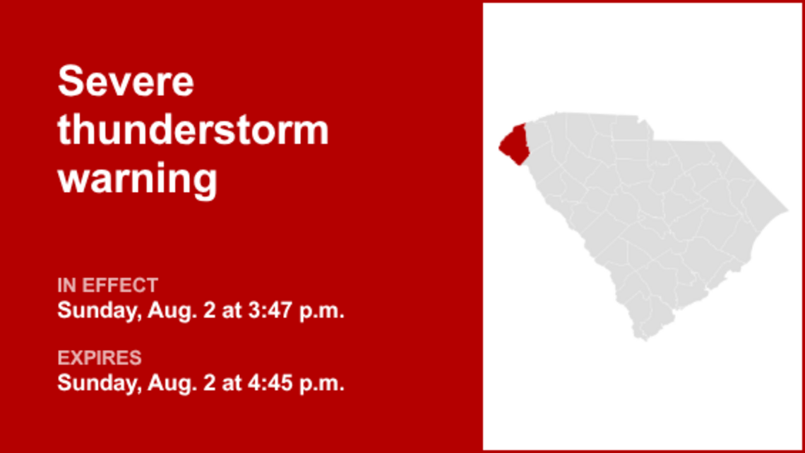 UPDATE: Damaging winds predicted with thunderstorms in Oconee County Sunday 