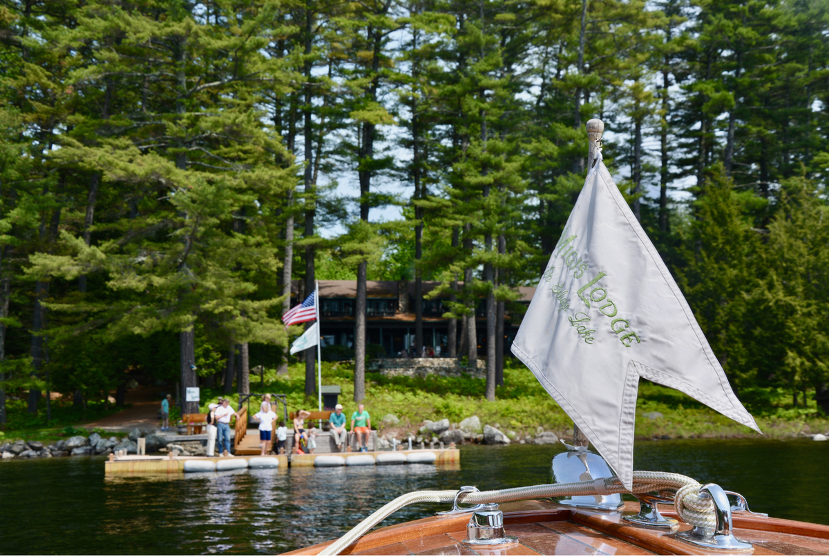  Migis Lodge boat on Lake Sebago. 