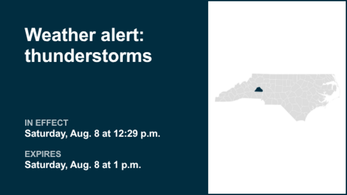 Weather alert affecting Catawba County Saturday afternoon 