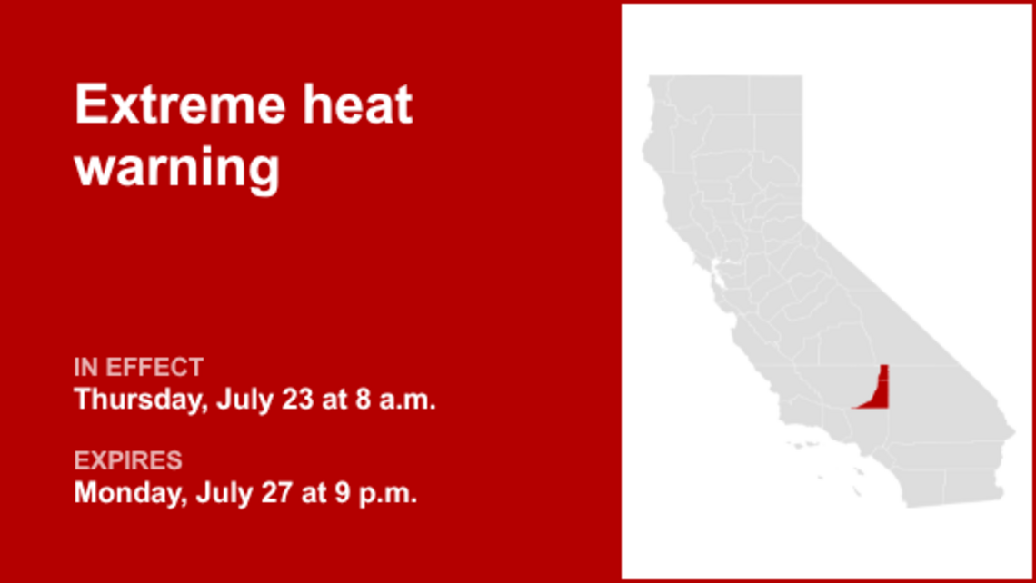 UPDATE: Extreme heat warning affecting Central California until Monday night 