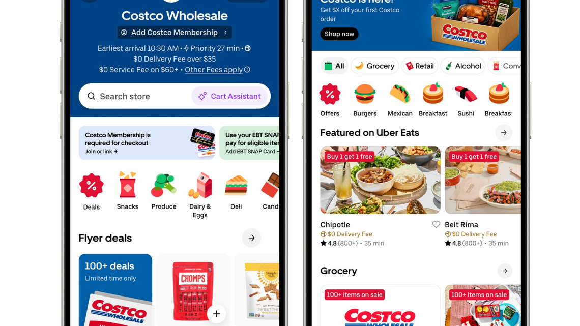Costco Just Expanded Its Uber Eats Perks for Members 