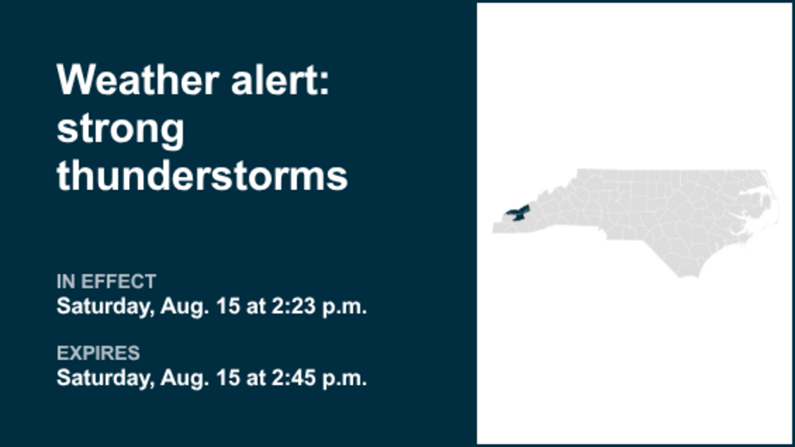 Thunderstorms with pea-sized hail in Swain County Saturday, says the NWS 