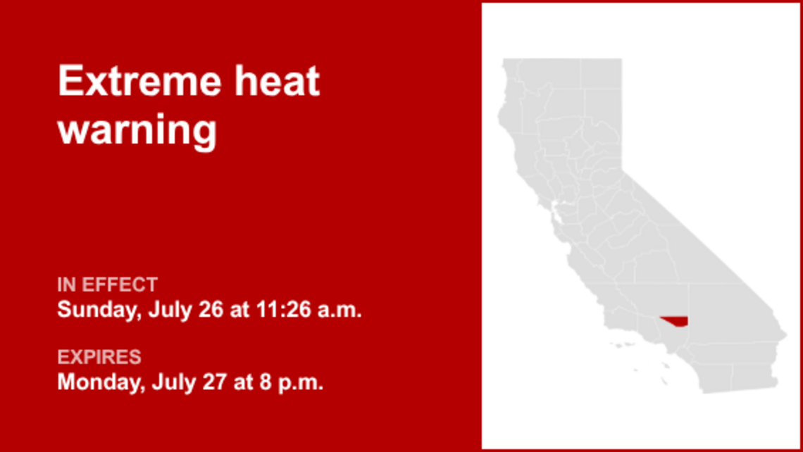 UPDATE: Extreme heat warning active for Antelope Valley until Monday evening 
