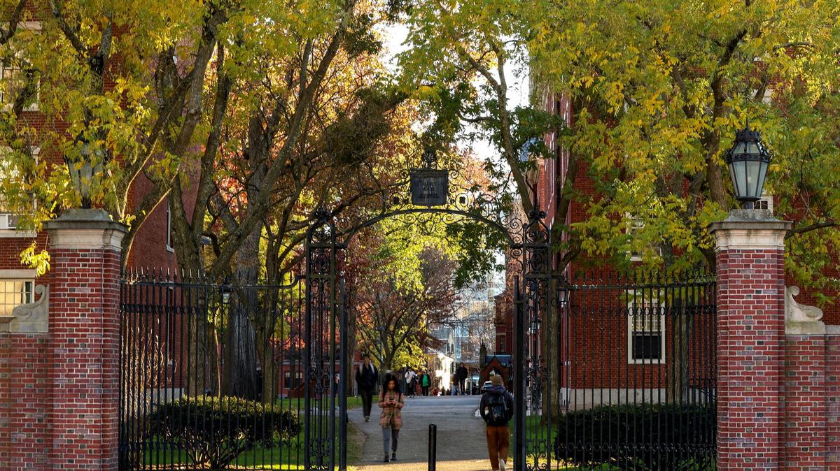 Students walk on campus at Harvard University in Cambridge, Massachusetts, U.S., November 19, 2025,  REUTERS/Reba Saldanha