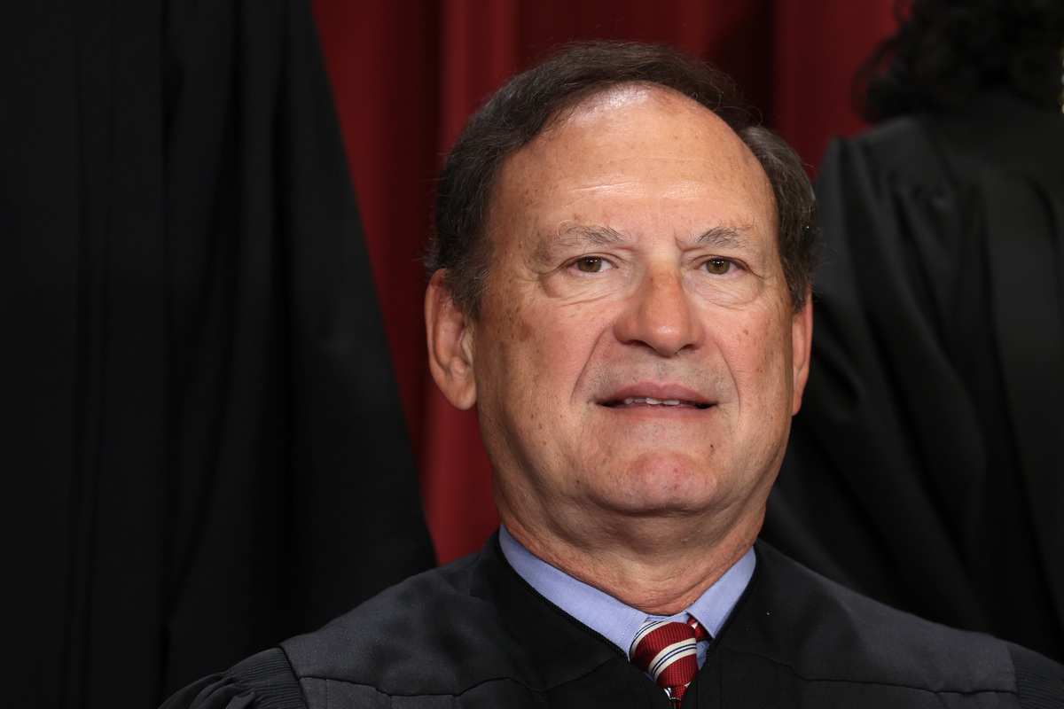  Supreme Court Justice Samuel Alito poses for an official portrait in Washington, D.C. on October 7, 2022. 