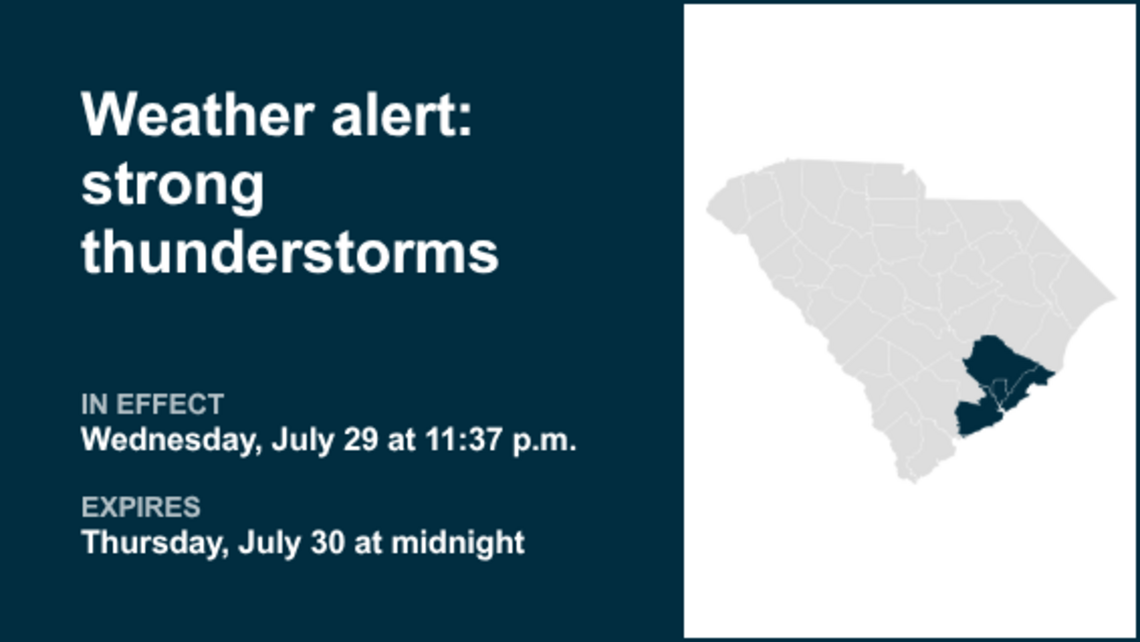 Weather alert for Lowcountry until early Thursday 