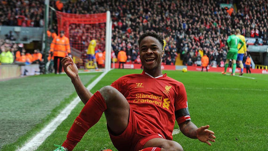  Raheem Sterling made a name for himself at Anfield. | Andrew Powell/Liverpool FC/Getty Images 