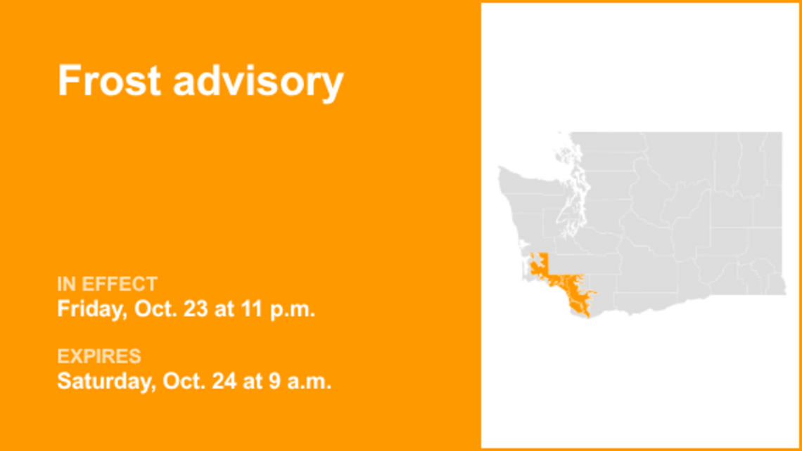 Frost advisory active for Southwest Washington Friday and Saturday 