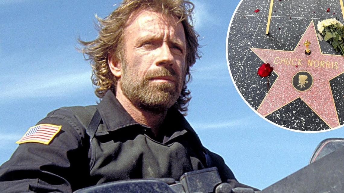 Chuck Norris' Fans Leave Flowers at His Hollywood Walk of Fame Star 