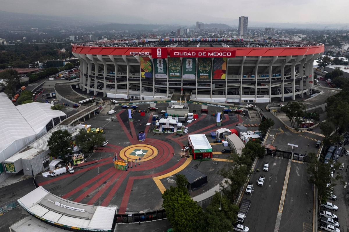  Aerial view of the Mexico City Stadium two days before the start of the 2026 World Cup on June 9, 2026 in Mexico City, Mexico. (Photo by Cristopher Rogel Blanquet/Getty Images) Photo by Cristopher Rogel Blanquet/Getty Images