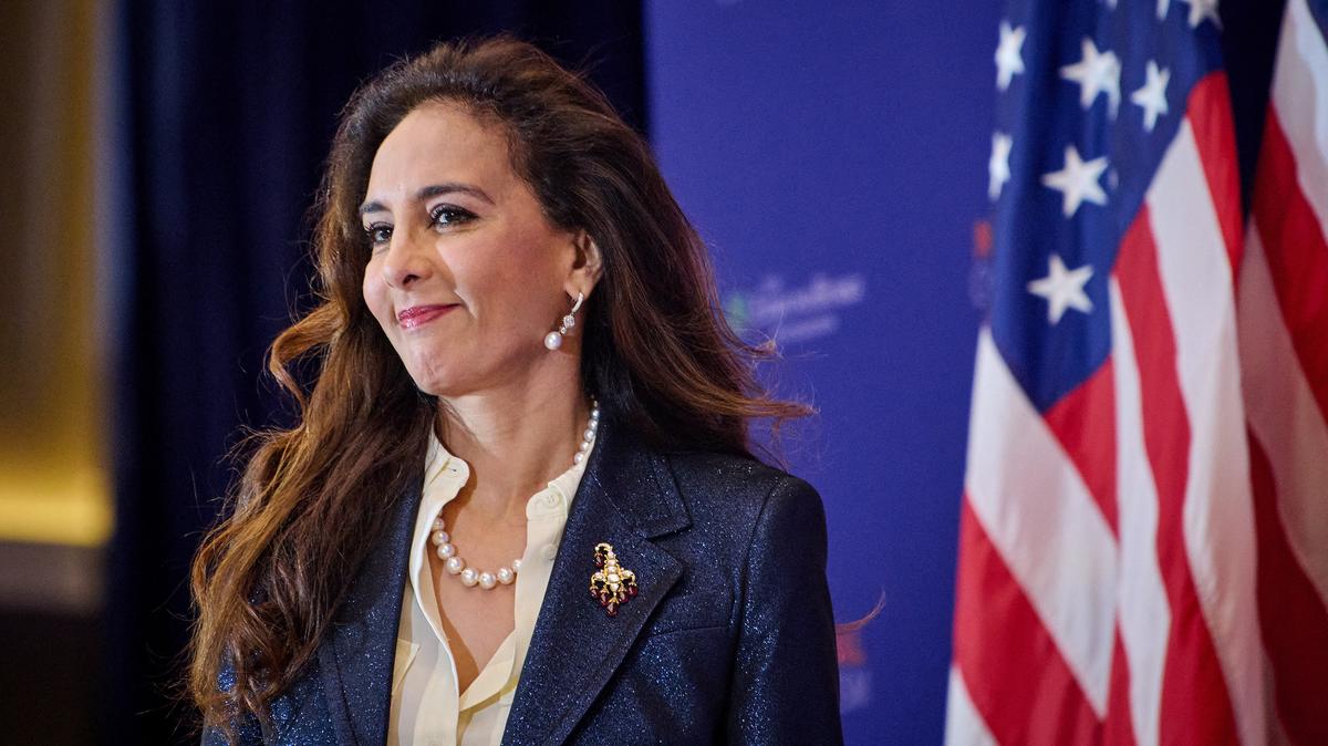 Harmeet Dhillon speaks at the National Conservative Convention in Washington D.C., on Sept. 2, 2025.