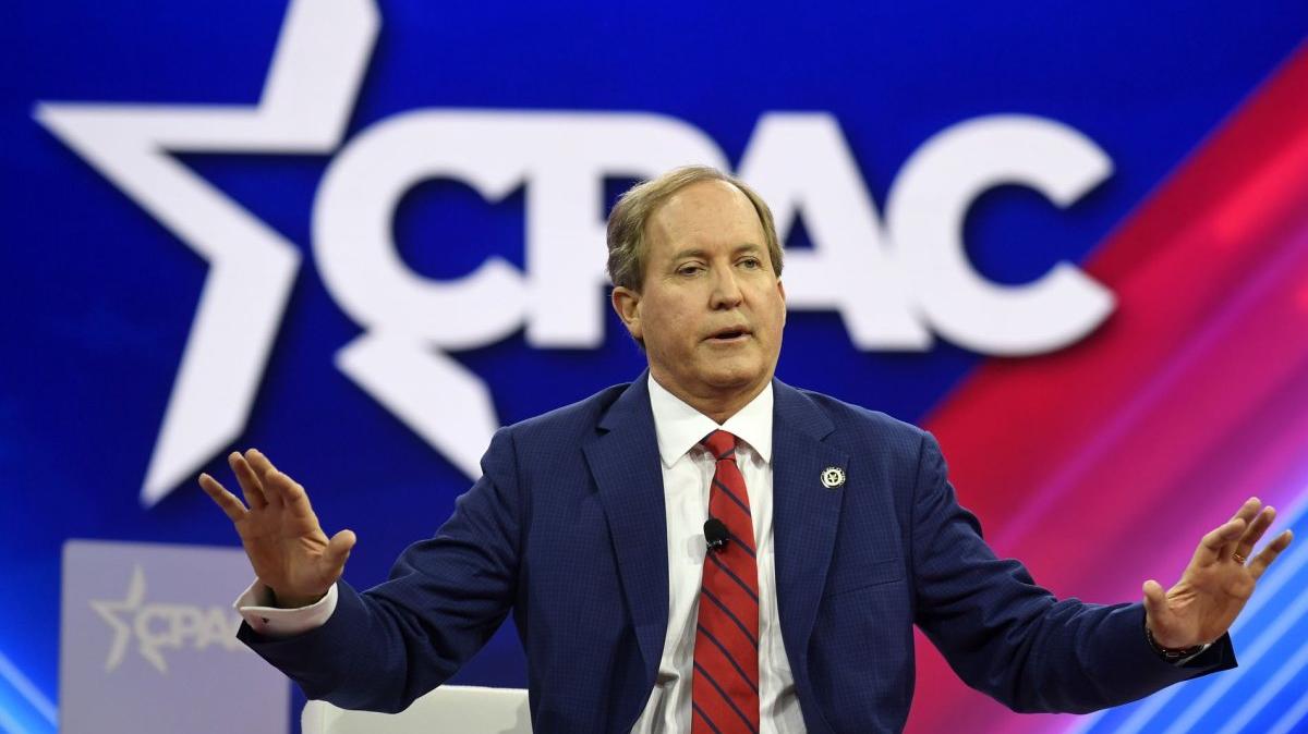 Texas Attorney General Ken Paxton makes remarks at the Conservative Political Action Conference in 2024 at National Harbor, Md. President Donald Trump endorsed Paxton for U.S. Senate on Tuesday over incumbent Sen. John Cornyn. File Photo by Mike Theiler/UPI