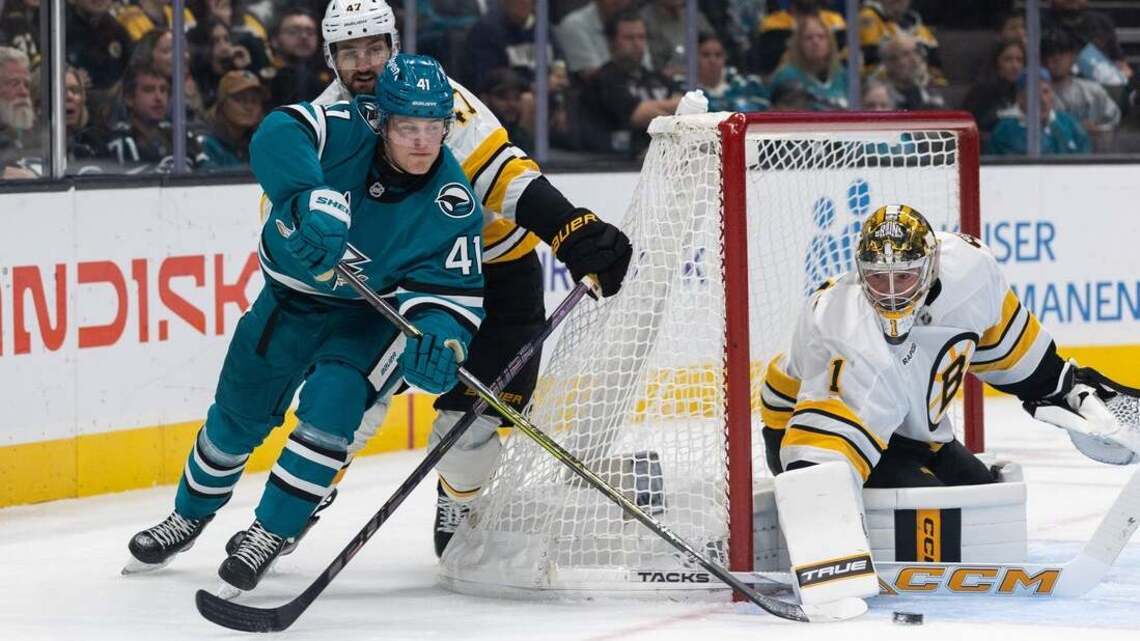 Charlie McAvoy scores in season debut, Bruins double up Sharks 