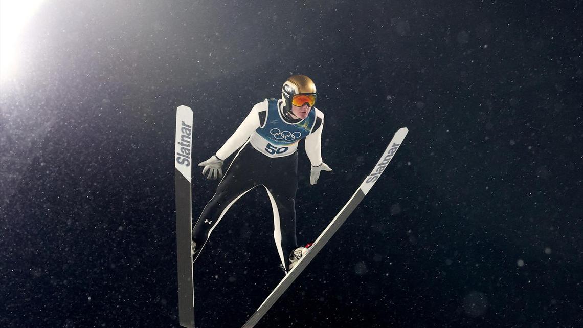 Domen Prevc earns gold for Slovenia in rainy large hill competition