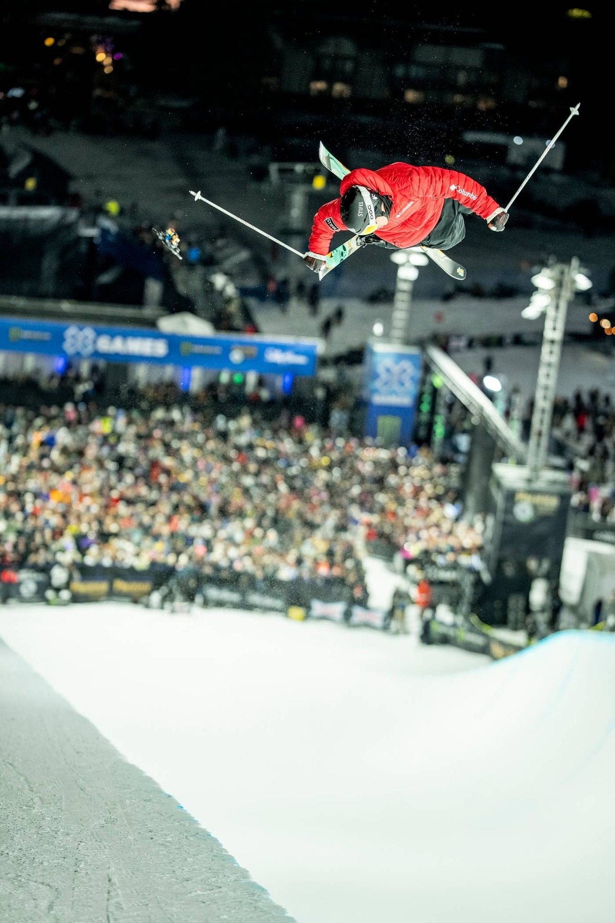  Alex Ferreira floats out of the X Games superpipe.