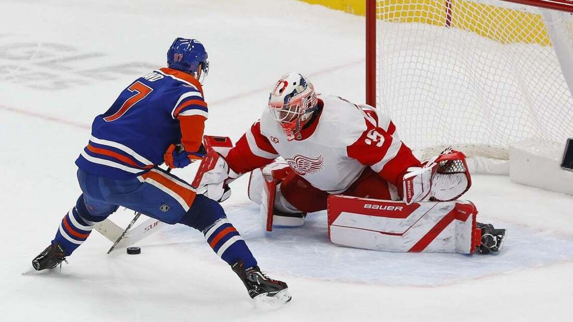 NHL roundup: Wings' Michal Postava wins first start, tops Oilers in SO 
