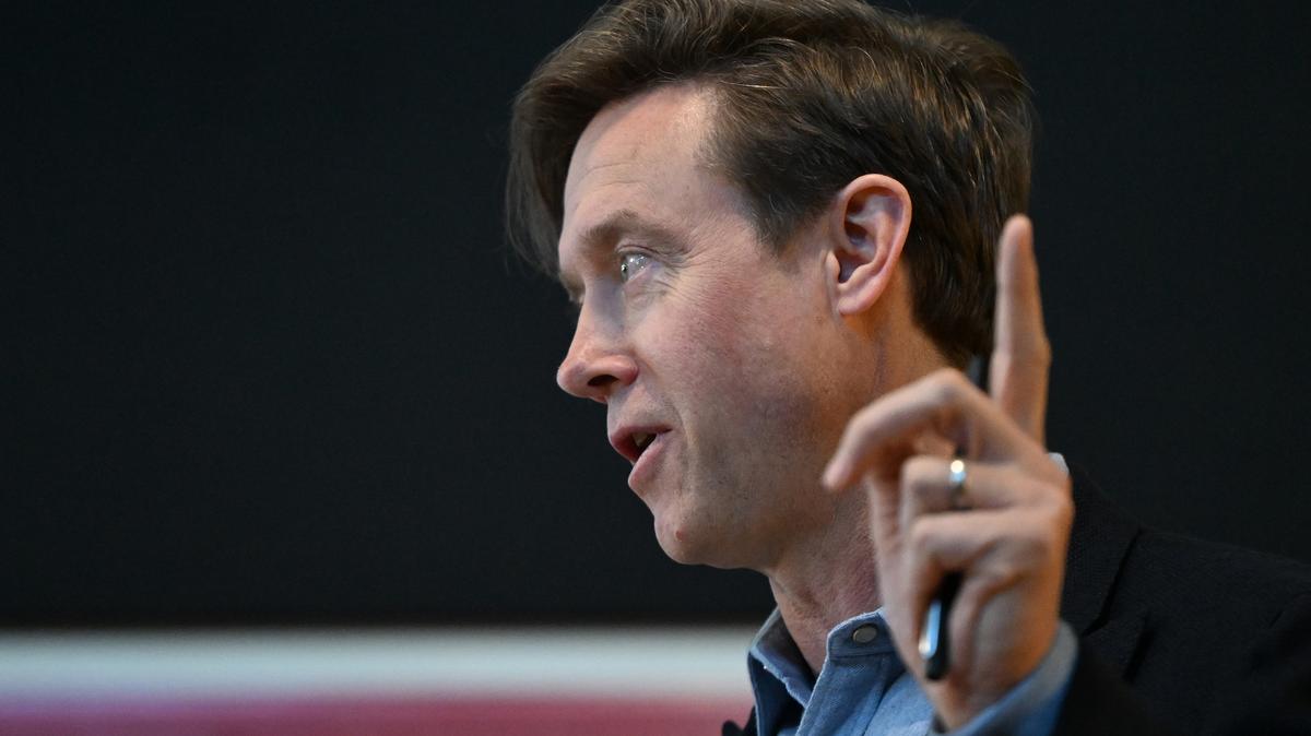 Mayor Mike Johnston announces Denver’s 2026 citywide goals at La Alma Recreation Center in Denver on Jan. 26, 2026. (RJ Sangosti/The Denver Post/TNS)