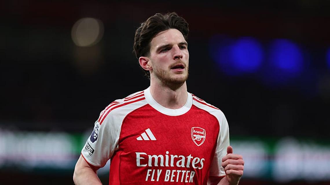  Declan Rice has been transformative for the Gunners. | Marc Atkins/Getty Images 