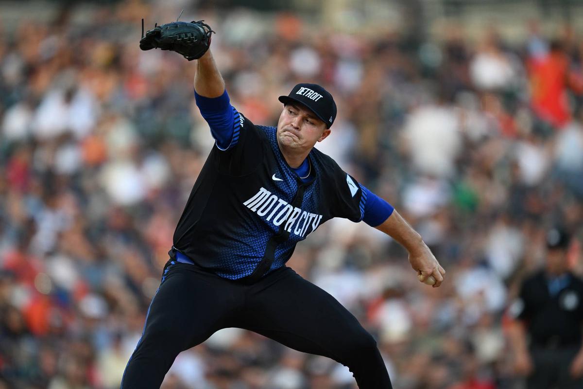 Detroit Tigers starting pitcher Tarik Skubal (29) © Lon Horwedel-Imagn Images
