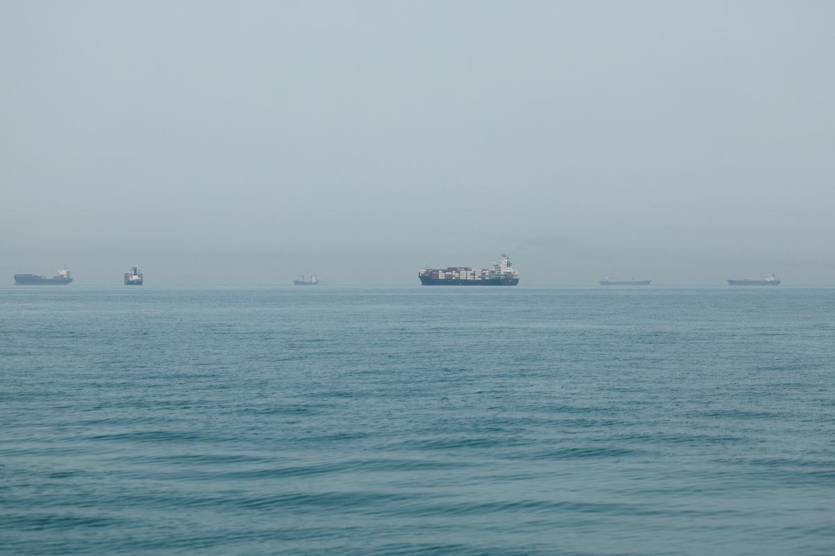 Vessels in the Strait of Hormuz, Iran, May 22, 2026. Majid Asgaripour/WANA (West Asia News Agency) via REUTERS