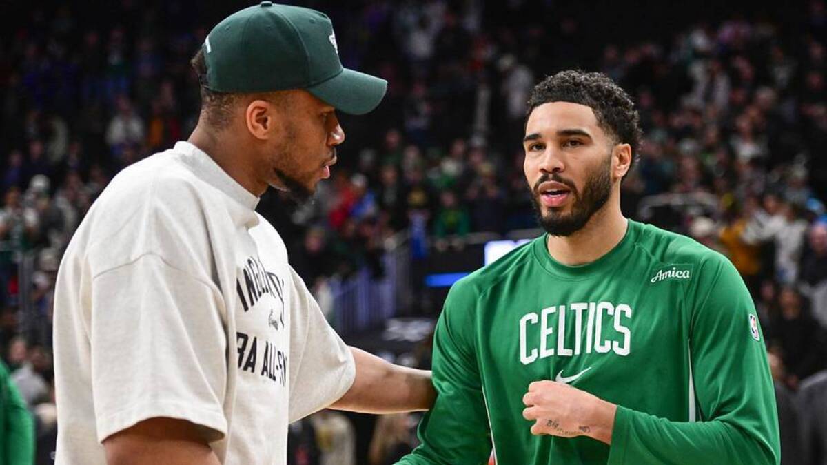  Could Giannis and Jayson Tatum team up next year? | Benny Sieu-Imagn Images 