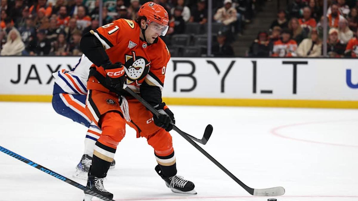  Ducks forward Cutter Gauthier has four goals in six career playoff games. | Kiyoshi Mio-Imagn Images 