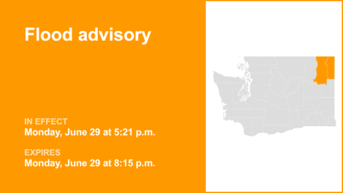 UPDATE: Flood advisory expected to expire at 8:15 p.m. 