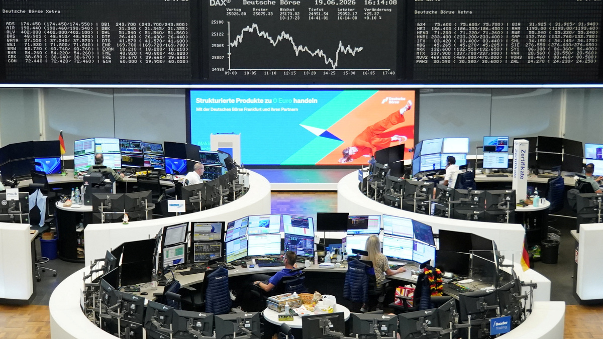 The German share price index DAX graph is pictured at the stock exchange in Frankfurt, Germany, June 19, 2026.  REUTERS/staff