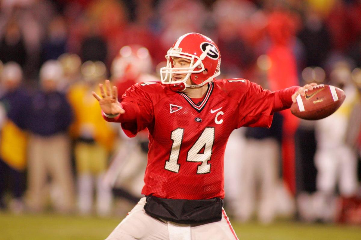  Georgia Bulldogs quarterback David Greene returns from injury to lead a scoring drive at Sanford Stadium. Dale Zanine - USA TODAY Sports