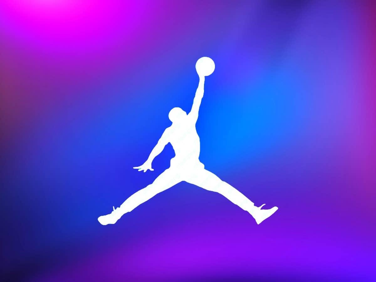  Air Jordan logo on red background Courtesy of Nike