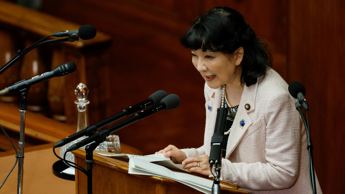 Japan's Finance Minister Satsuki Katayama speaks in the parliament, in Tokyo, Japan, February 20, 2026. REUTERS/Kim Kyung-Hoon