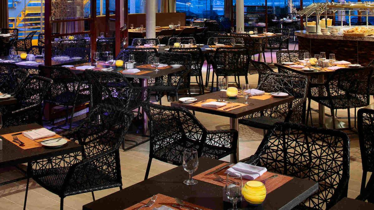  Royal Caribbean's Solarium Bistro is a popular complimentary dining alternative to the Windjammer buffet. 