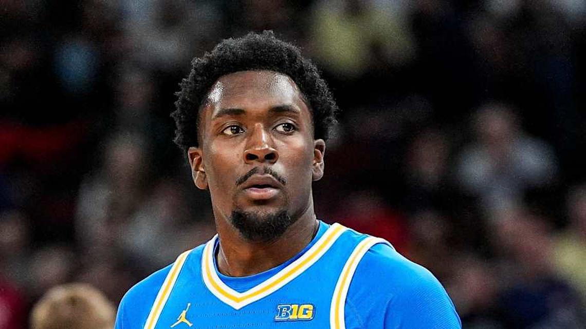  UCLA center Xavier Booker (1) looks on before a play against Michigan State during the first half of Big Ten tournament quarterfinal at United Center in Chicago on Friday, March 13, 2026. | Junfu Han / USA TODAY NETWORK via Imagn Images 