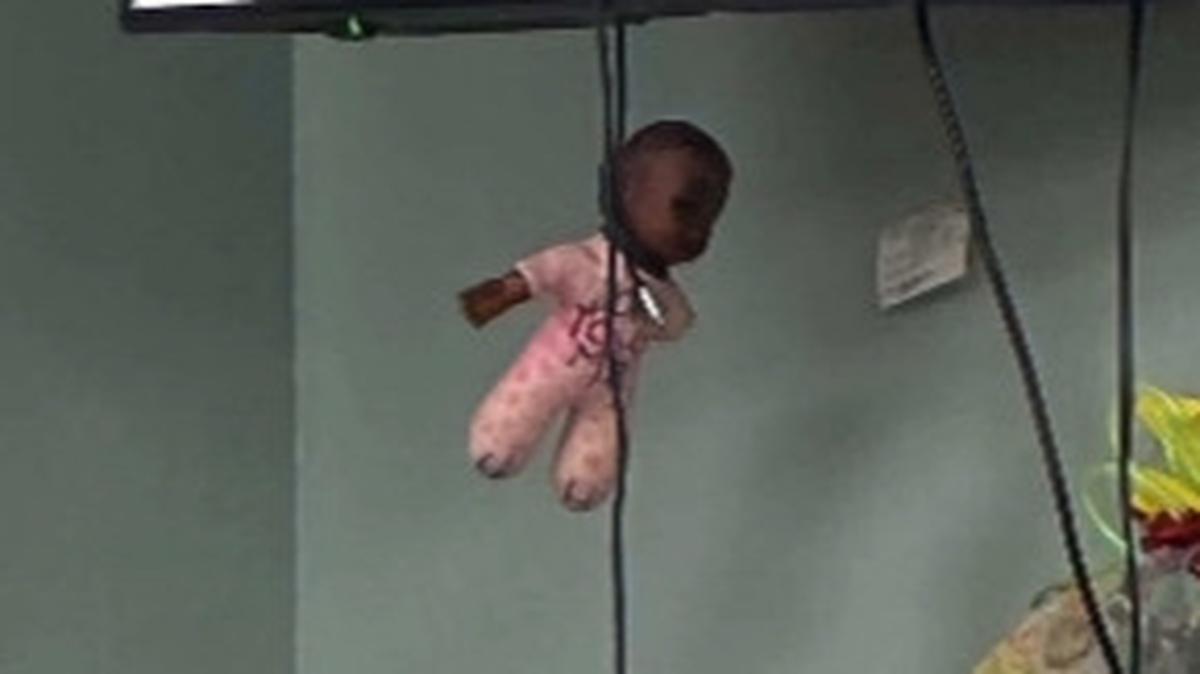 Doll hangs in Florida school. Officials at Hillsborough County Public Schools in Florida are conducting an investigation after video footage appeared to show a Black doll hanging from a cord in a classroom on Monday.