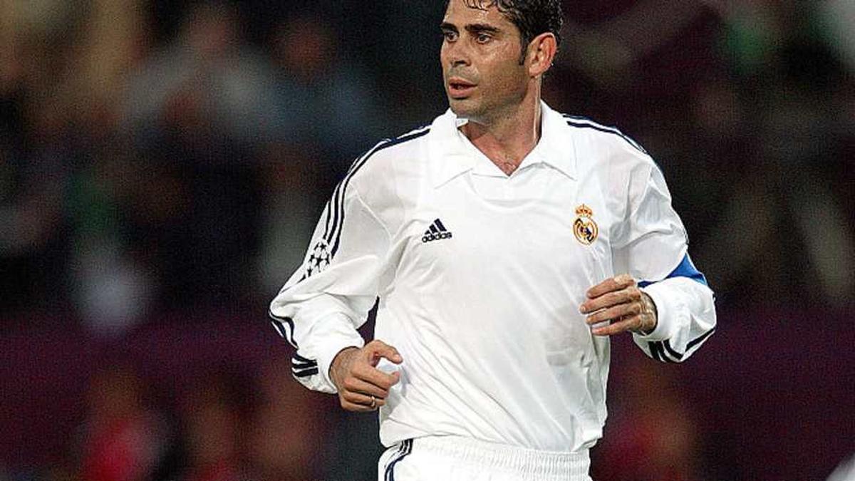 Fernando Hierro could do it at both ends. | Michael Mayhew/Sportsphoto/Allstar/Getty Images 