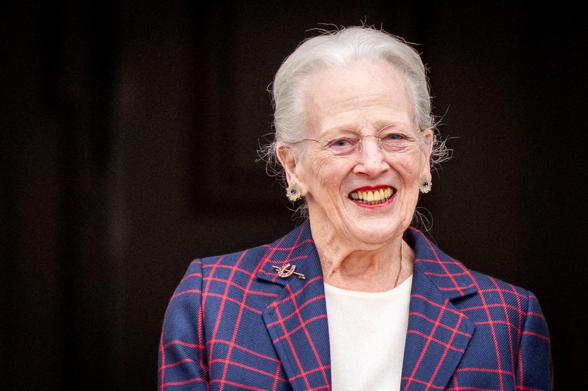 Former Queen Margrethe on her 86th birthday, in the Inner Courtyard at Fredensborg Palace, Fredensborg, Denmark, April 16, 2026.  Ritzau Scanpix/Ida Marie Odgaard via REUTERS