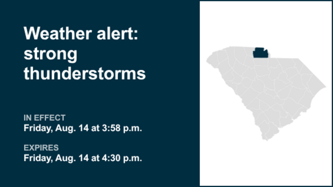 UPDATE: Weather alert issued for Upstate SC early Friday evening - gusts up to 40 mph 