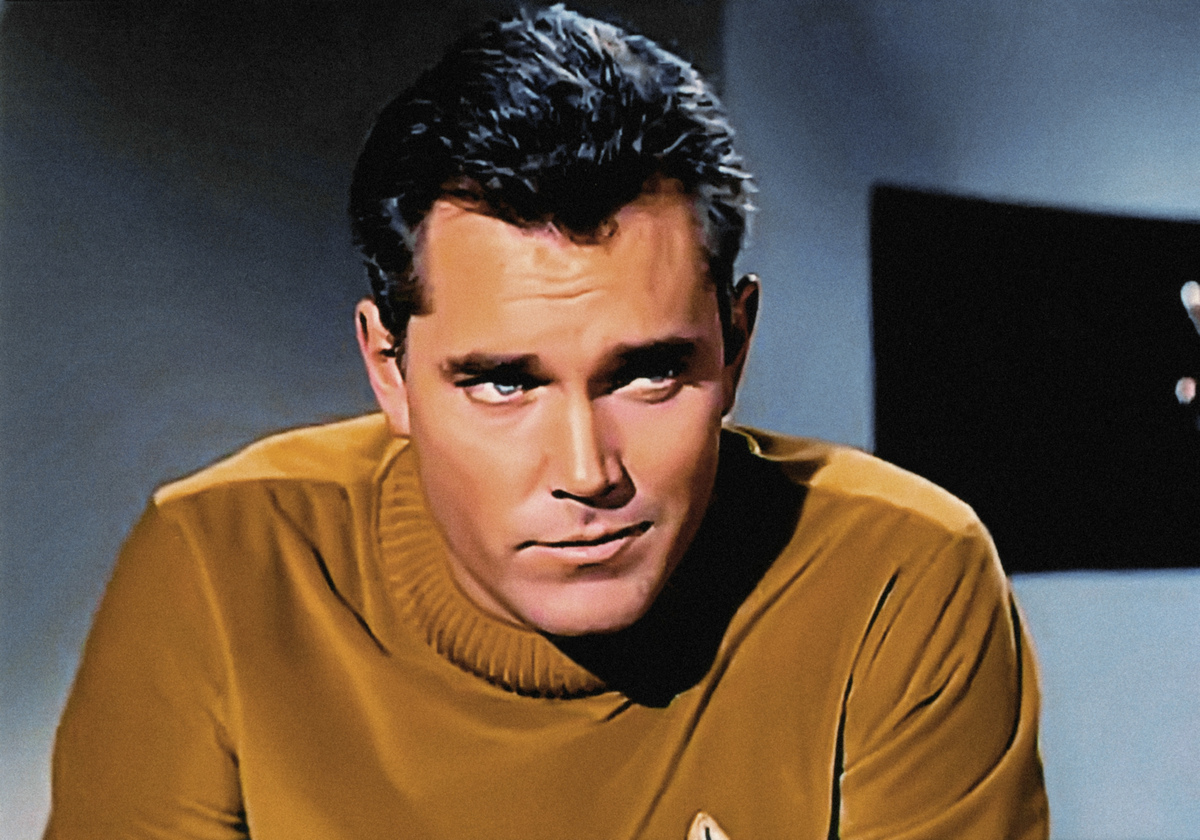 STAR TREK, Jeffrey Hunter, ‘The Cage’ (original pilot screened to NBC executives in Feb. 1965), (aired Nov. 27, 1988), 1966-69.Courtesy the Everett Collection