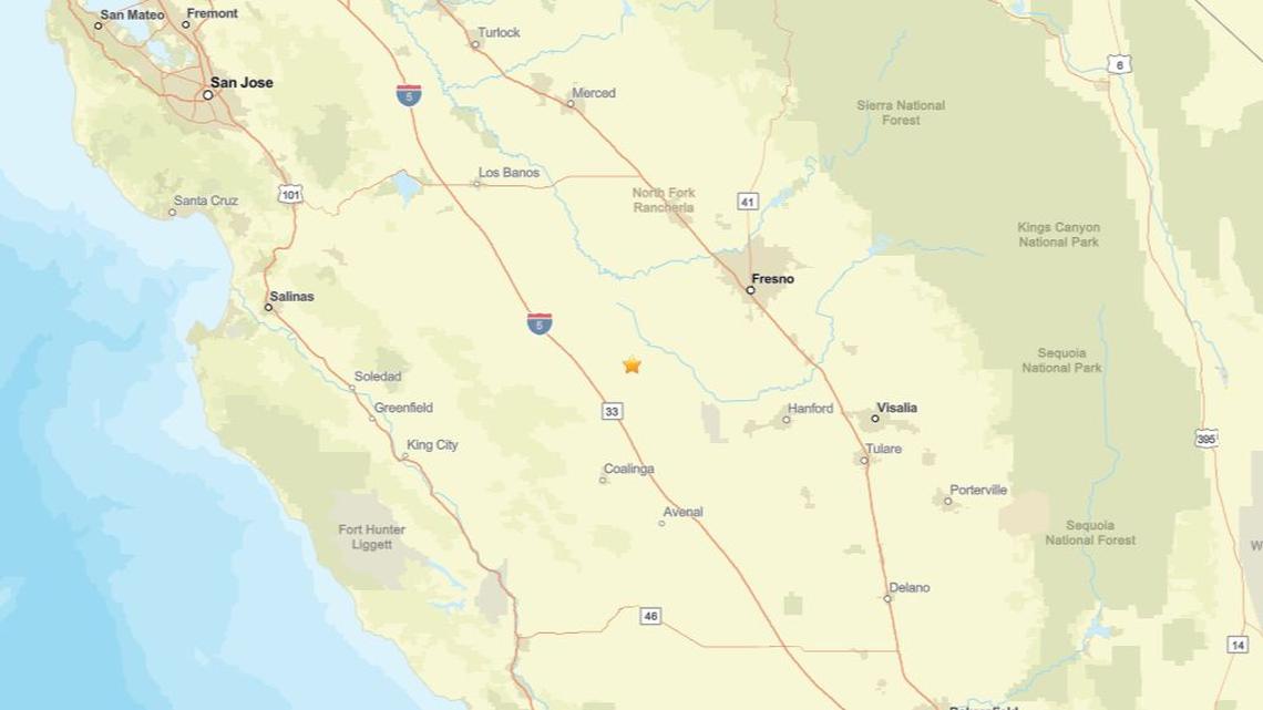 2.6 magnitude earthquake registered near Cantua Creek, CA on March 1 