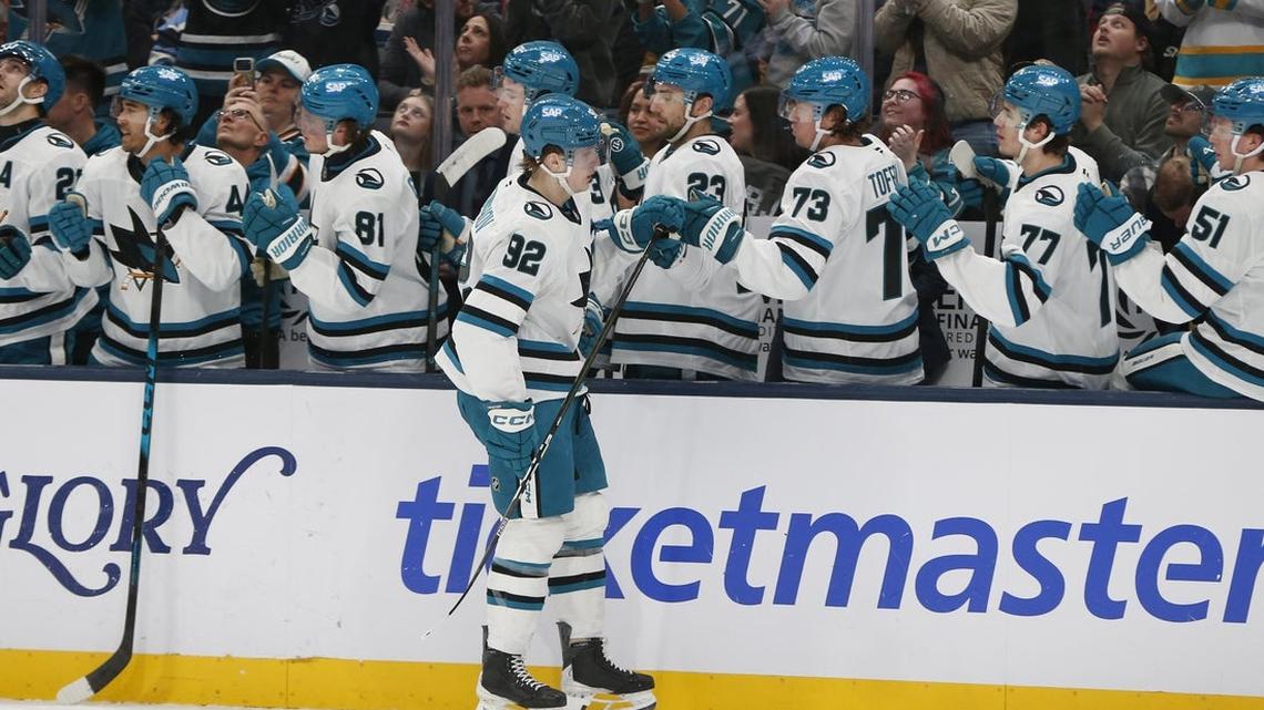 Igor Chernyshov scores late winner as Sharks edge Blue Jackets 