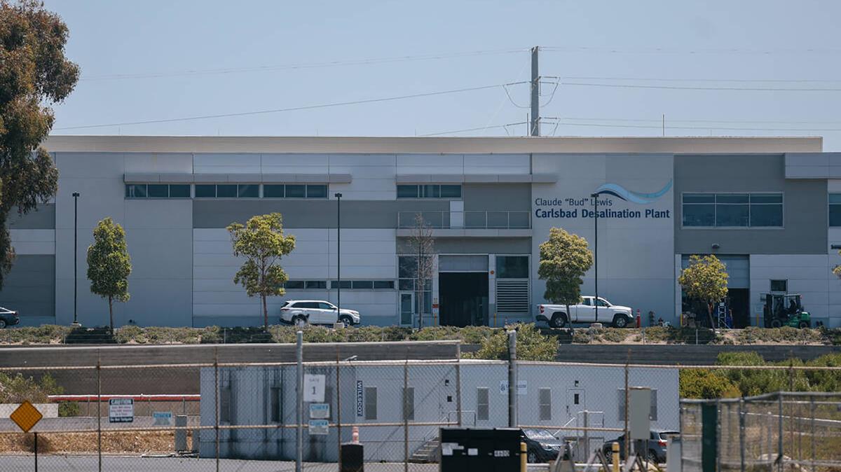 The Claude "Bud" Lewis Carlsbad Desalination Plant on June 1, 2026, in Carlsbad, California. (Liv Paggiarino/Las Vegas Review-Journal/TNS)