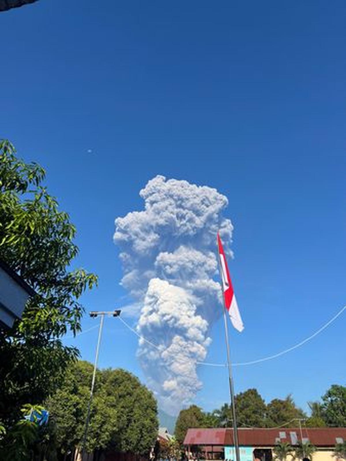 Smoke after the eruption of Mount Dukono in North Halmahera Regency, North Maluku, Indonesia, May 8, 2026, in this picture obtained from social media. Jhon Frengki Manipa/via REUTERS