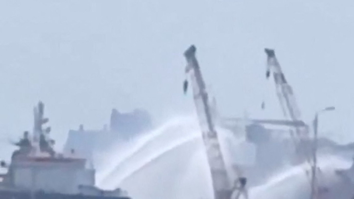 Egypt confirms drone caused fire on two gas vessels at Damietta