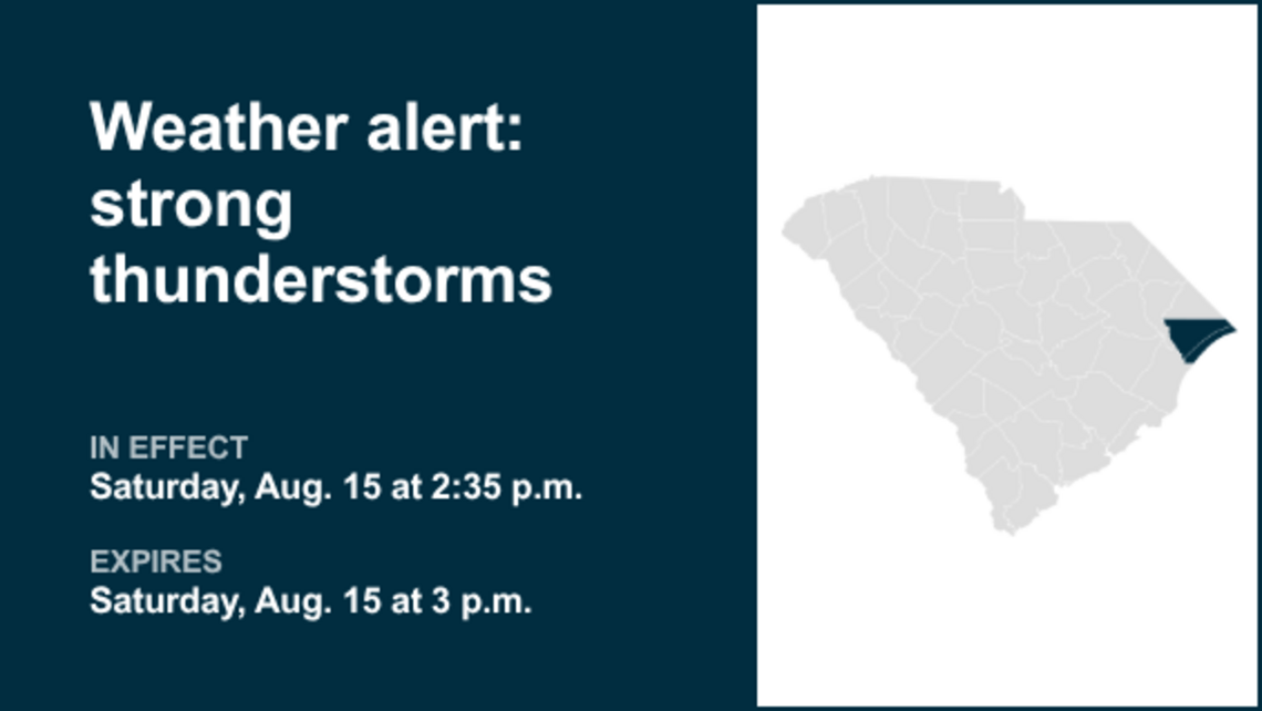 UPDATE: Be prepared for strong thunderstorms in Inland Georgetown and Coastal Georgetown 