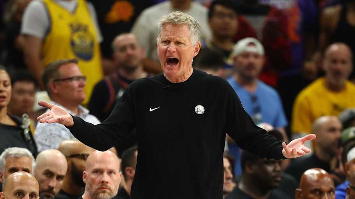  Steve Kerr's future with the Warriors is up in the air | Mark J. Rebilas-Imagn Images 