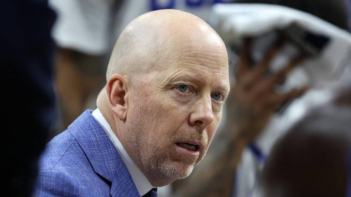  Mar 20, 2026; Philadelphia, PA, USA; UCLA Bruins head coach Mick Cronin reacts in the first half during a first round game of the men's 2026 NCAA Tournament at Xfinity Mobile Arena. Mandatory Credit: Bill Streicher-Imagn Images | Bill Streicher-Imagn Images 