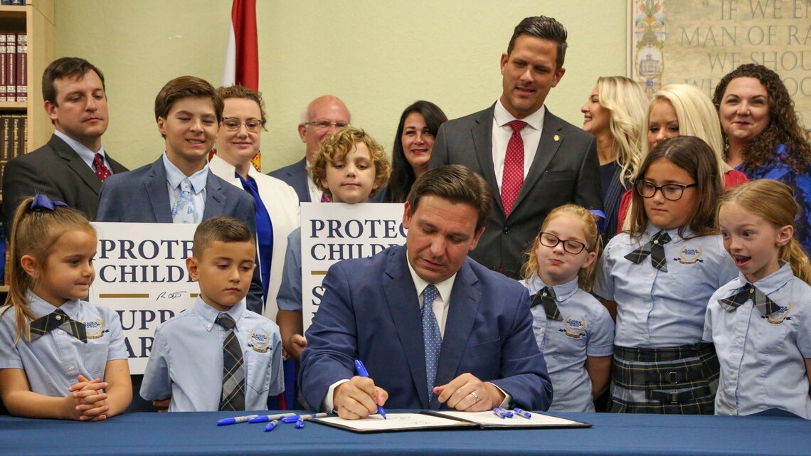 Four Florida school districts sued over vagueness in law known as ‘don’t say gay’