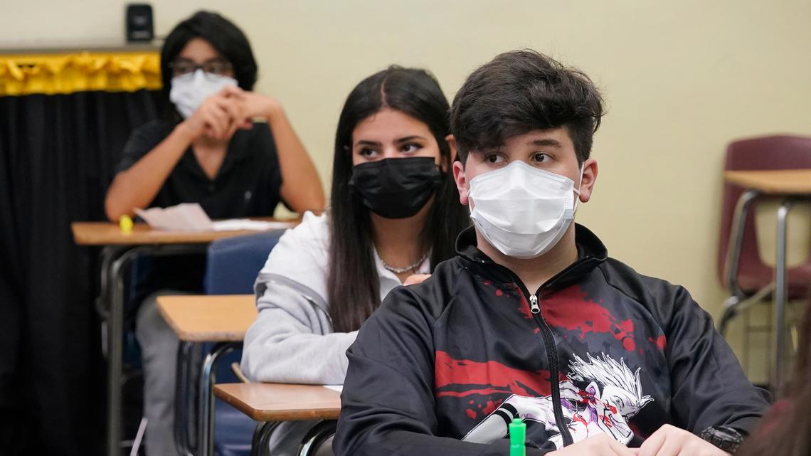 Students in an algebra class at Barbara Coleman Senior High School on Aug. 23, the first day of school, in Miami Lakes.